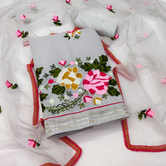 Premium Silk unstitched suit set for women