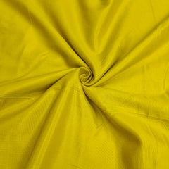 Yellow Cotton Silk Embroidery Work unstitched suit set