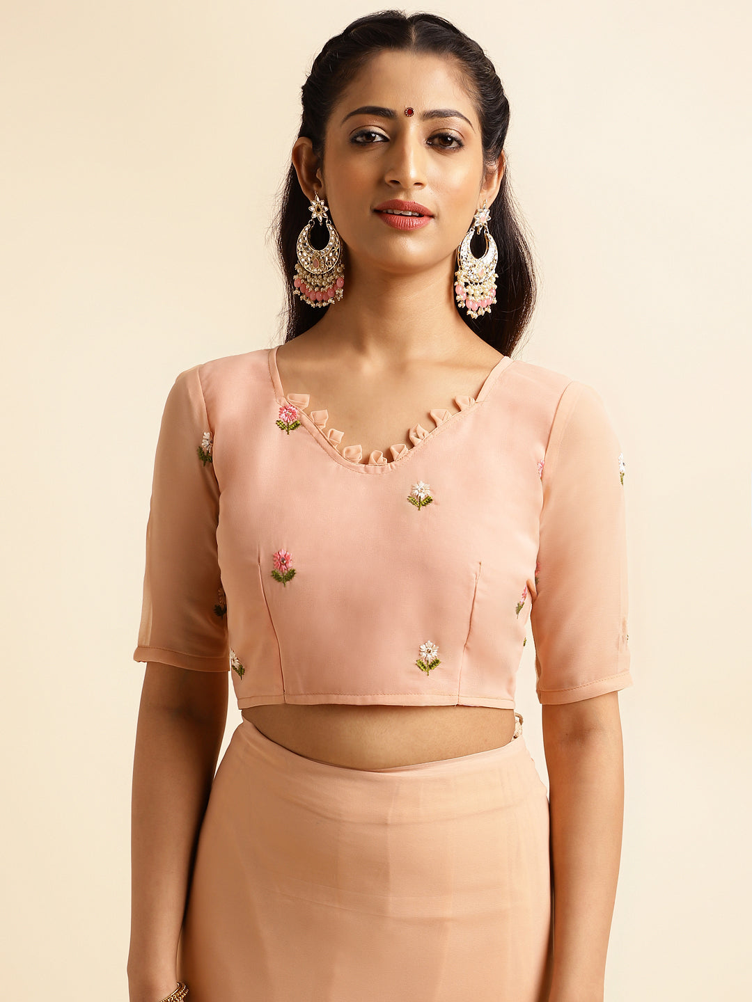 georgette saree blouse design