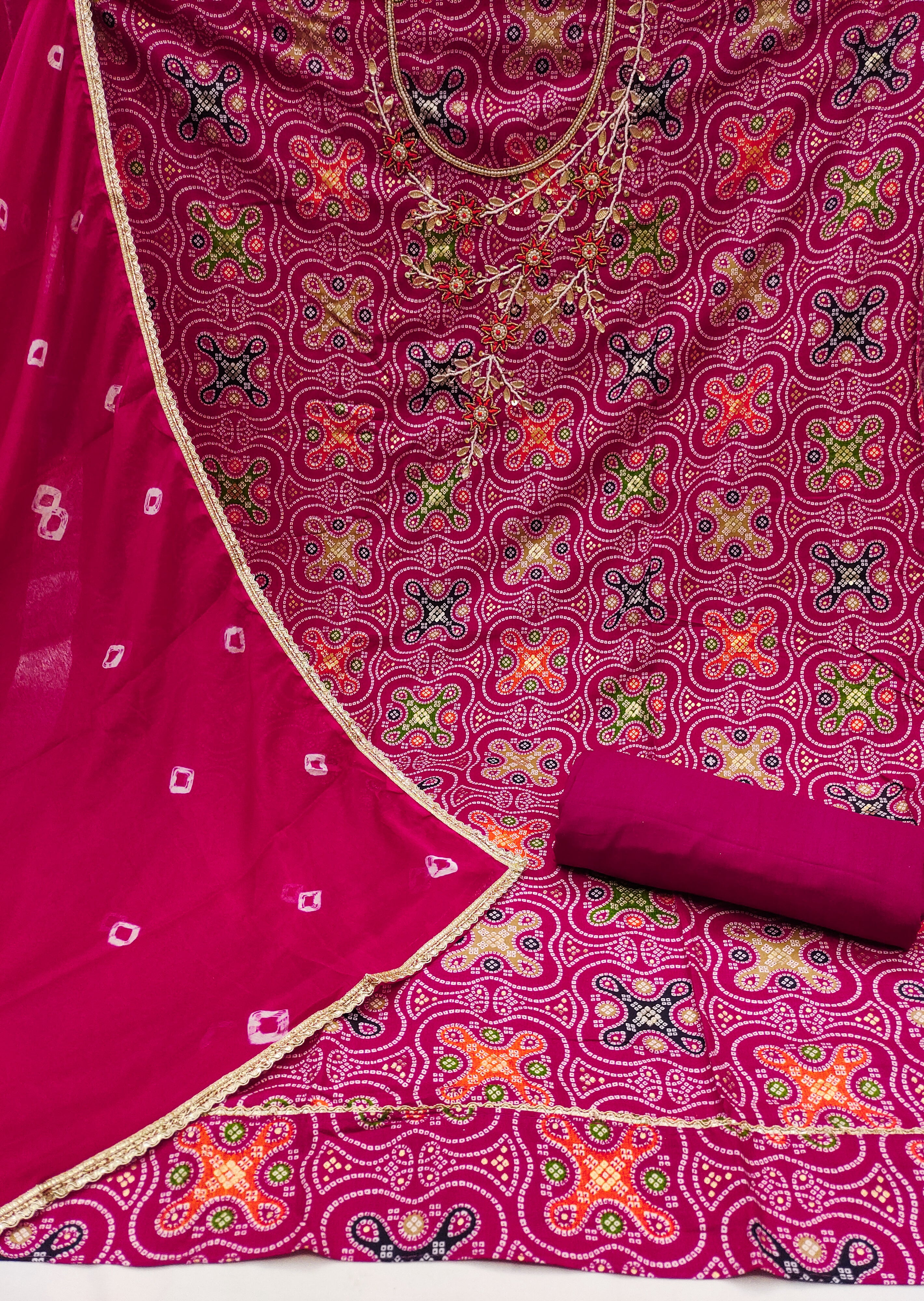 Pink Unstitched suit set for women