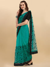 Rama net zari work saree