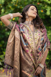 Wine Organza Leheriya saree For Navratri