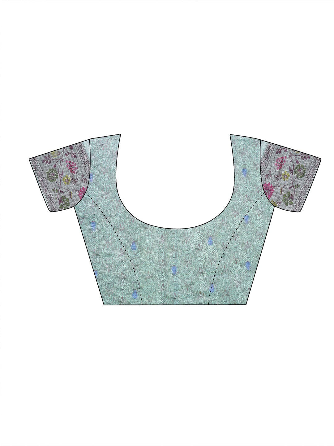 Organza leheriya saree with blouse design