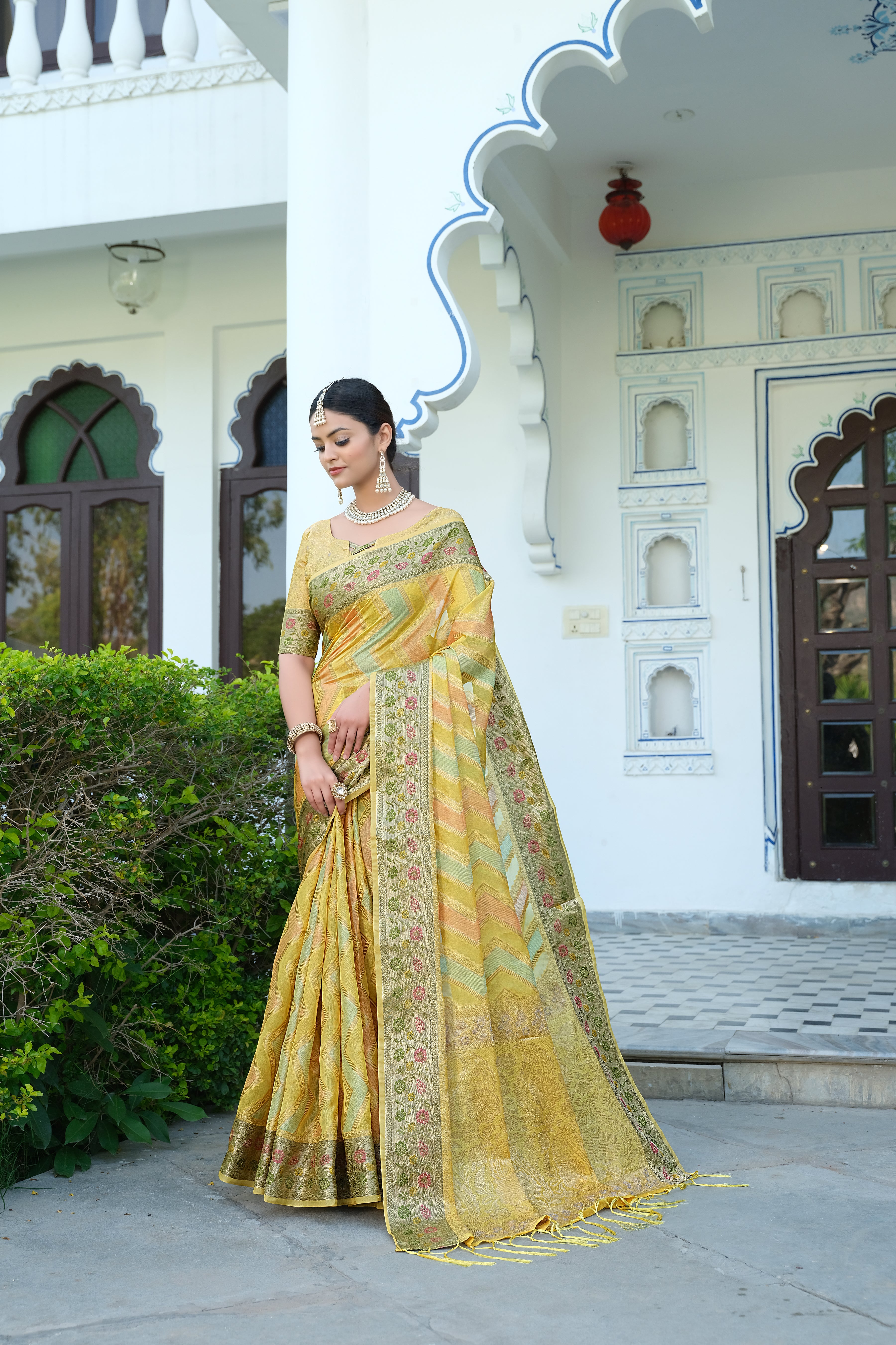 Designer Leheriya Silk saree