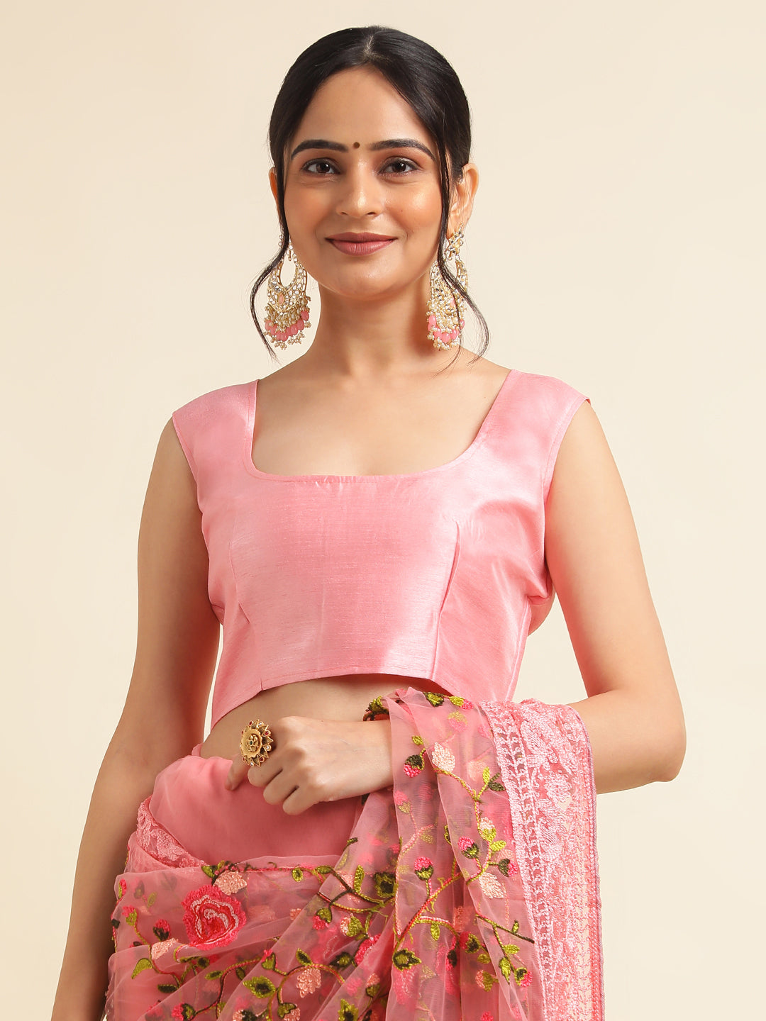 blouse design for net saree