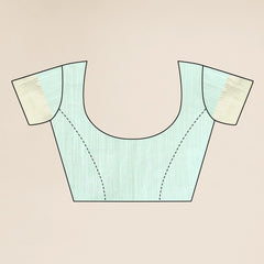 Green cotton Fabric saree with Embroidery work