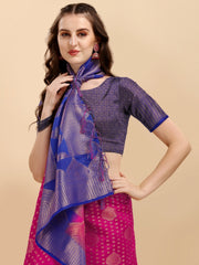 Rani Pink Banarasi Weaving Saree