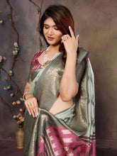 Pista Green Dola Jacquard Geometric Check Pattern Digital Print