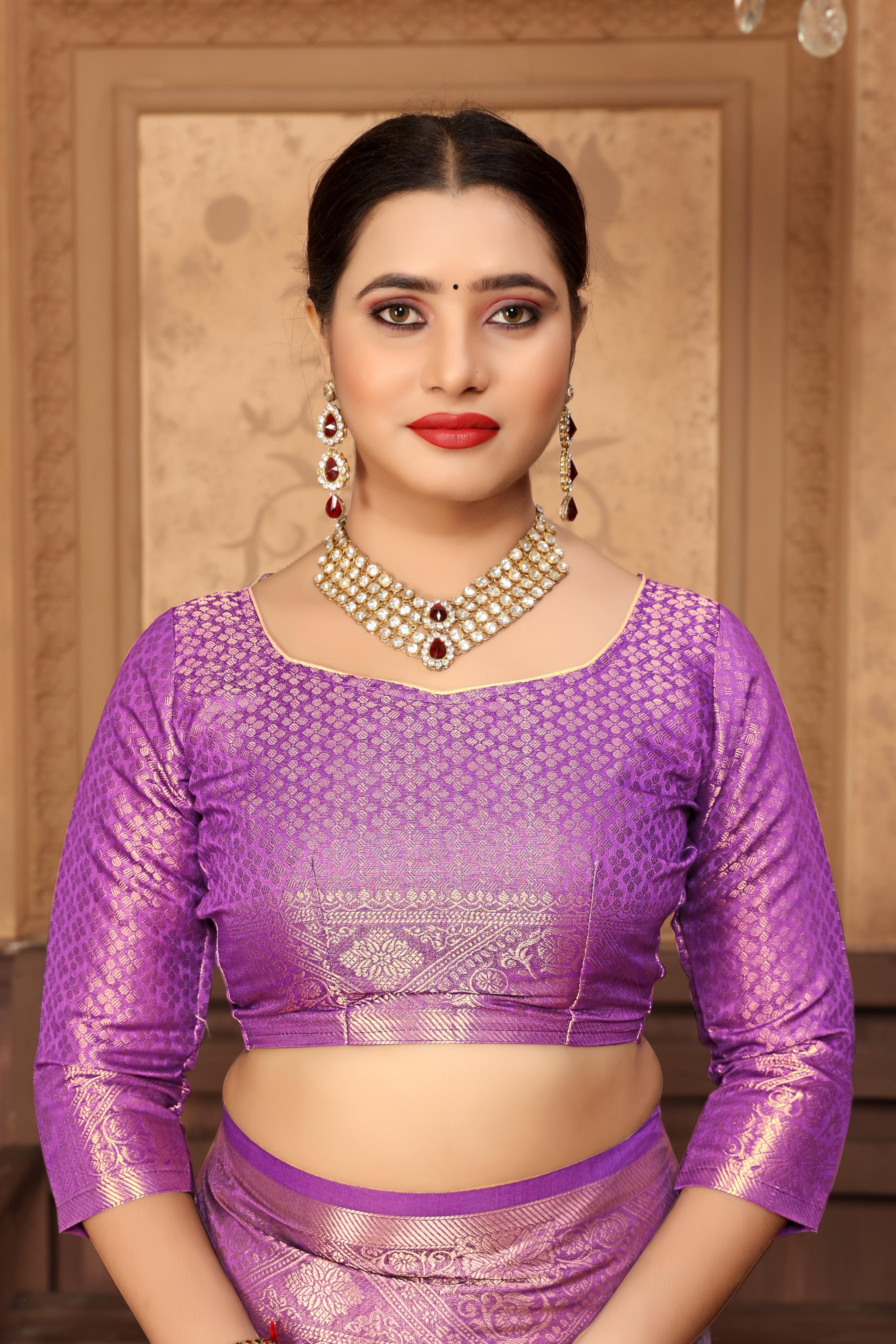 Blouse Design for Banarasi silk saree