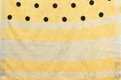 Yellow Color Polka Dot Saree Design