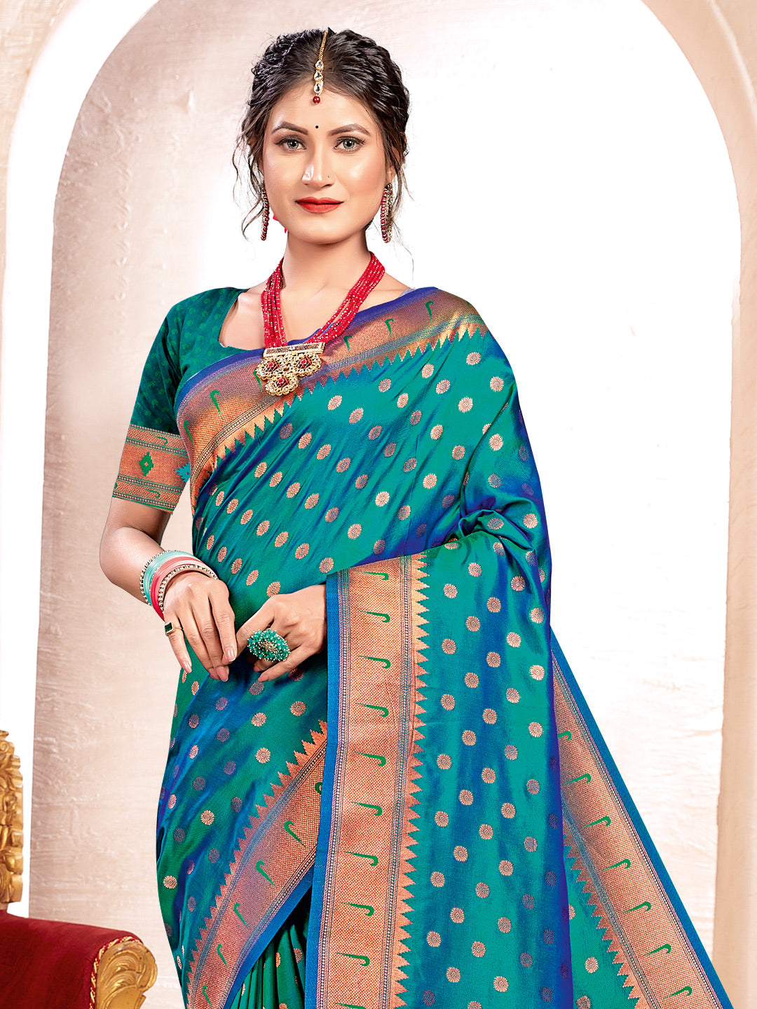 Paithani Silk Saree For Navratri pooja