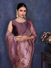 pink jimmy choo designer silk saree