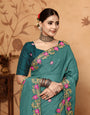 Rama Floral Sequins Border work Jimmy Choo Saree