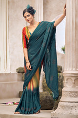 Blue Bollywood Sartin Saree