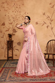 Off White Floral Sequins Embroidery Work Jimmy Choo Saree