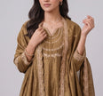 Gold Vichitra Silk Stitched Suit