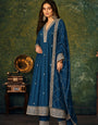 Royal Blue Silk Stitched Suit