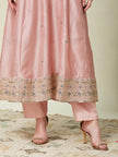 Pink-Blue Silk Stitched Suit