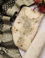 Cream Yellow Modal Cotton Silk Unstitched suit set
