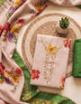 Green - Beige Pure Linen Cotton Unstitched Suit Set