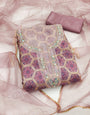 Pink Organza with position handwork Unstitched suit