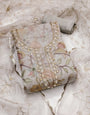 Beige Viscose Handwork Unstitched Suit Set