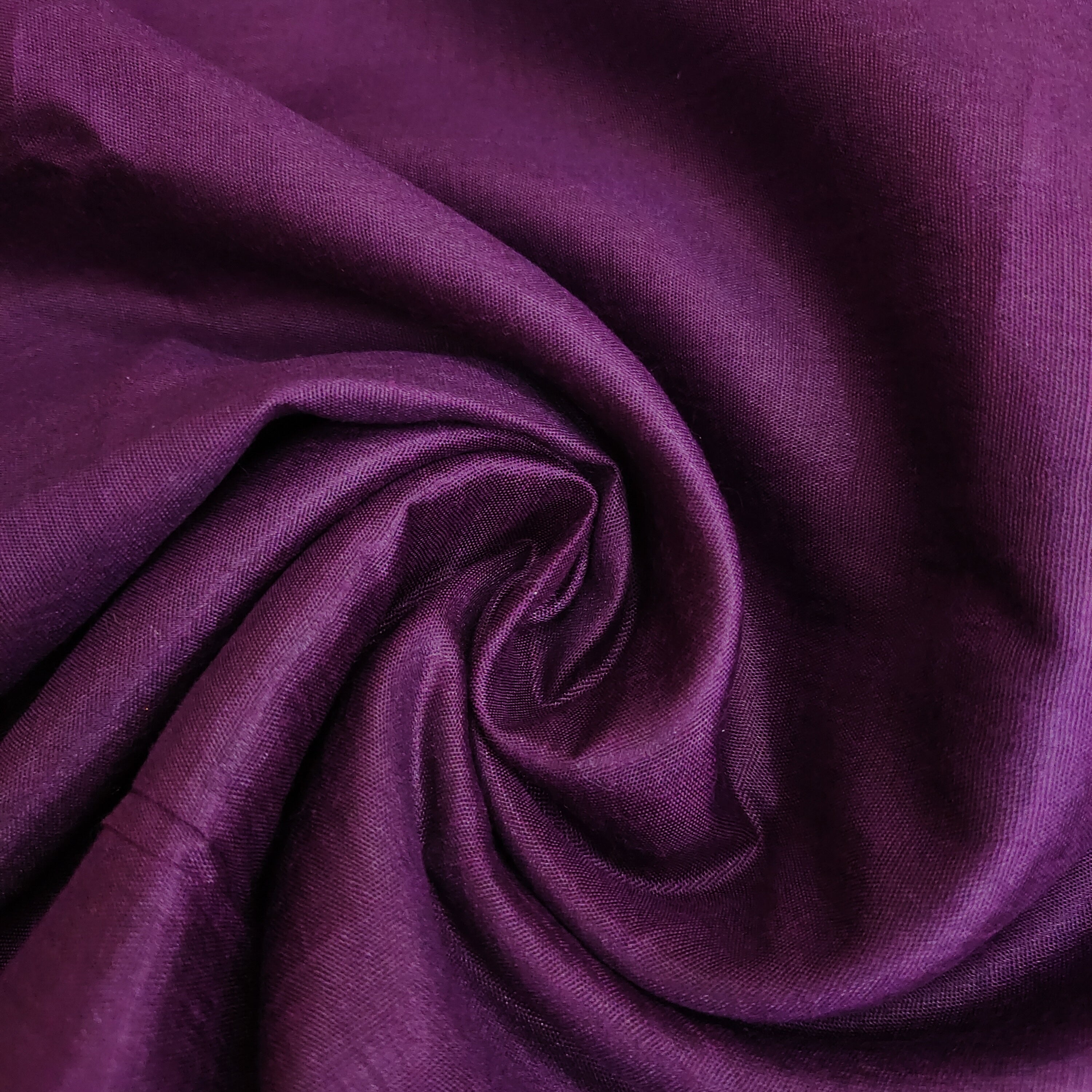 Dark Purple Printed Floral Handwork Embroidered Unstitched Suit