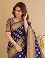 Royal Blue Banarasi Silk Saree