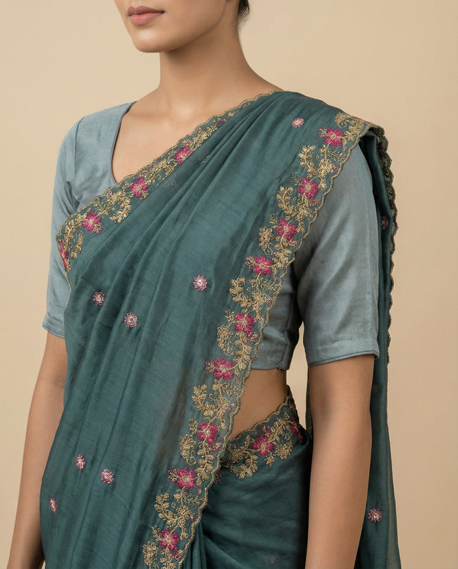 Rama Floral Sequins Jimmy Choo Saree