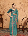 Rama Floral Sequins Border work Jimmy Choo Saree