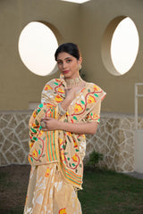 Beige Color Floral Print Casual Wear 