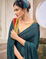 Blue Bollywood Satin Saree