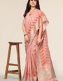 Pink Designer Embroidery Saree