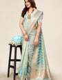 Rama Designer Embroidery Saree