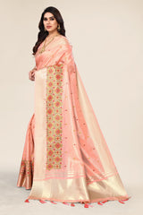 Designer Embroidery Saree Orange