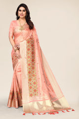 Designer Embroidery Saree With Orange