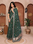 Green Bandhani Vichitra Silk Saree