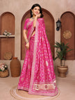 Pink Bandhani Vichitra Silk Saree