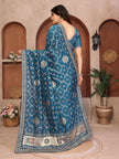 Blue Bandhani Vichitra Silk Saree
