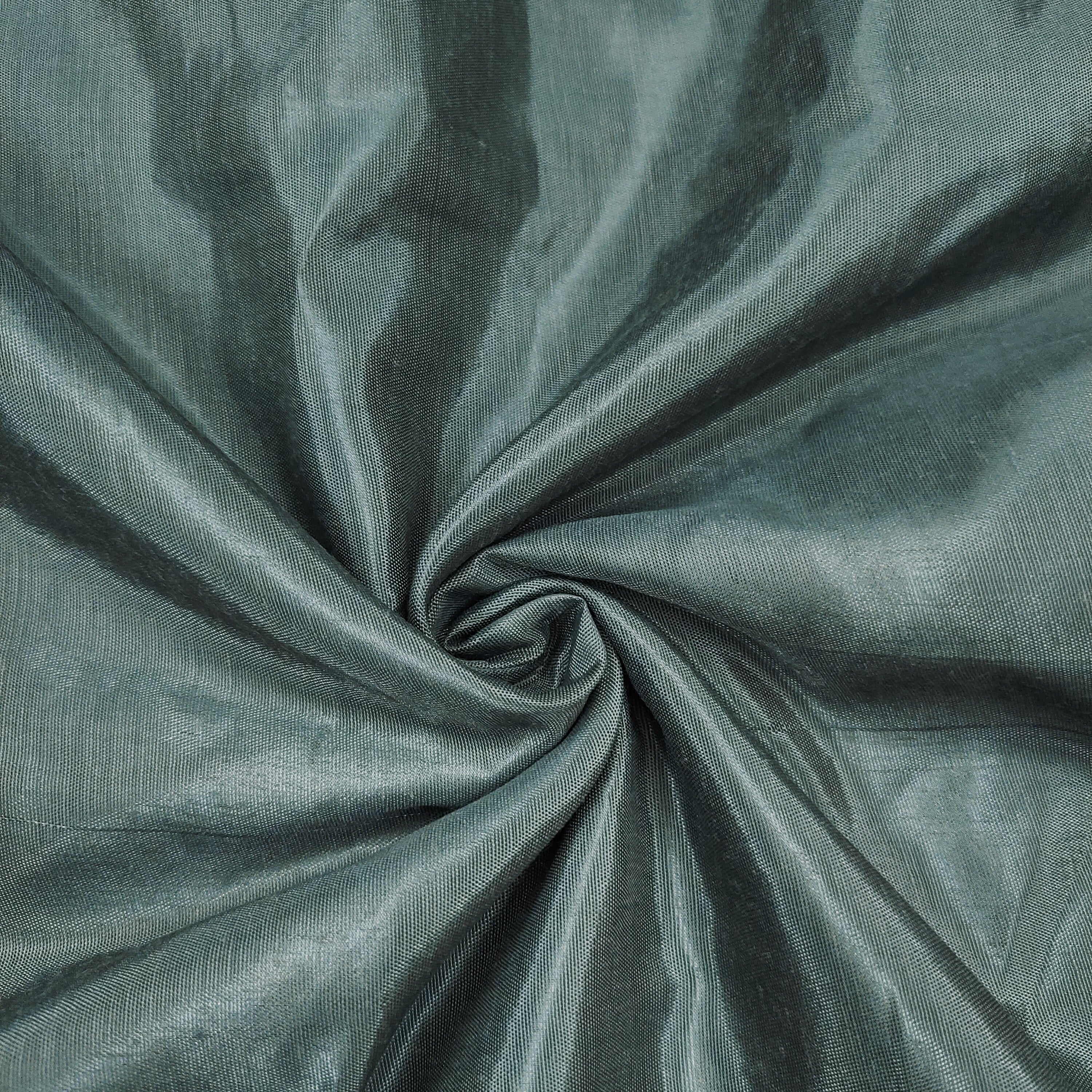Teal Green and White Floral Cotton Banarasi Handwork Unstitched Suit