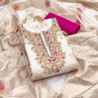 White Silk Unstitched Suit Set