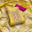 Yellow Silk Unstitched Suit Set