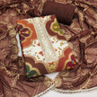 Brown Viscose Silk Unstitched Suit Set