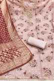Brown Modal Cotton Silk Unstitched suit set