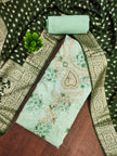 Pista Green Modal Cotton Silk Unstitched suit set