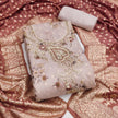 Brown Modal Cotton Silk Unstitched suit set
