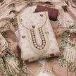 Rose gold Linen Embroidered Unstitched Suit Set