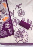 Purple Pure Cotton Unstitched Suit Set