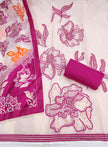 Pink Pure Floral Cotton Unstitched Suit Set