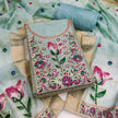 Light Blue Pure Banarasi Cotton Unstitched Suit Set
